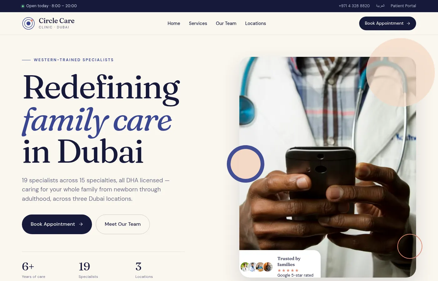 Clinic demo homepage